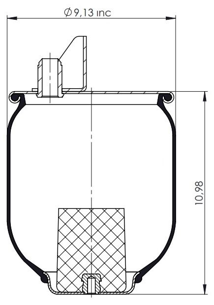 GA9625-S Amerikan Tip Üst Metalli Alt Pistonsuz