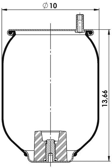 GA9640-S Amerikan Tip Üst Metalli Alt Pistonsuz