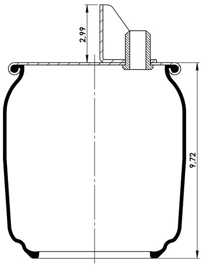 GA9622-S Amerikan Tip Üst Metalli Alt Pistonsuz