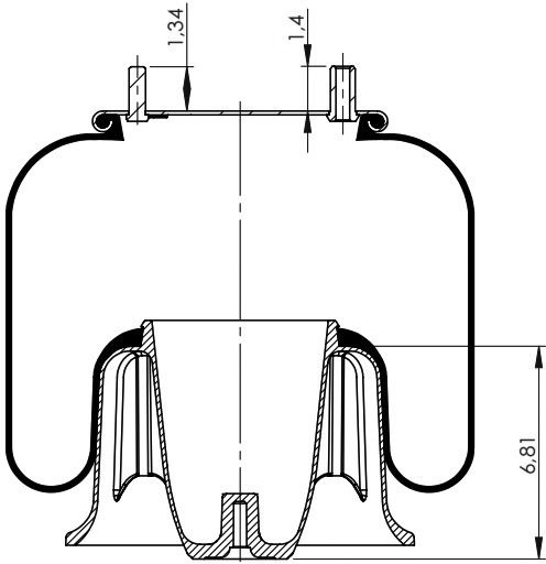 GA8536-CALU Amerikan Tip Komple Aliminyum Pistonlu